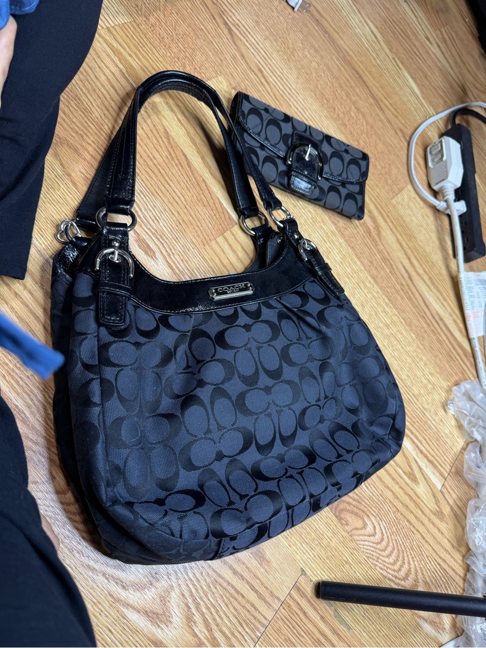 Coach Soho Signature Canvas Hobo Bag With Matching Wa… - Gem
